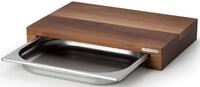 Continenta Schneidebrett Walnuss, Edelstahl, Massivholz, (2-St), mit Schublade
