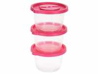 Neuetischkultur Vorratsdose Vorratsdosen-Set, 3-teilig pink, Kunststoff, (Set,