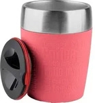 Emsa Thermobecher Travel Cup, 1-tlg., Edelstahl, Silikon, 0,2 Liter, Edelstahl,