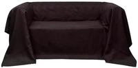 vidaXL Tagesdecke, Micro-Suede Sofa&uuml;berwurf Tagesdecke Braun 210 x 280 cm