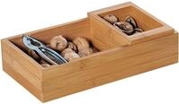 KESPER&reg; Snackschale Nussschale inkl. Nussknacker, Bambus, (Set, 3-tlg), mit...