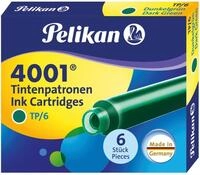 Pelikan F&uuml;llhalter Tintenpatrone 4001 TP/6 dunkelgr&uuml;n Etui mit 6 Patronen