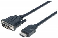 MANHATTAN Manhattan HDMI 1.3 Adapterkabel (3m) f&uuml;r hohe Qualit&auml;t. HDMI-Adapter