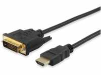 Equip EQUIP HDMI / DVI (18+1) Adapterkabel 1,3b St.->St. 2m HDMI-Kabel