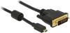 Delock HDMI Kabel Micro-D Stecker zu DVI 24+1 Stecker 2 HDMI-Kabel, mit...