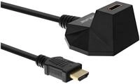 Inline HDMI-HS Verl. m. Standfu&szlig;, m. Eth., 4K2K, ST / BU, schwarz / gold, 1m