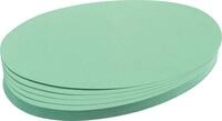 FRANKEN Moderationskoffer Moderations-Karte Oval 190mmx110mm hellgr&uuml;n 500...