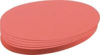FRANKEN Moderationskoffer Moderations-Karte Oval 190mmx110mm Rot 500 St&uuml;ck