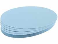 Franken Moderationskarten Oval 190x110mm (500 St.) blau