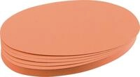FRANKEN Moderationskoffer Moderations-Karte Oval 190mmx110mm Orange 500 St&uuml;ck