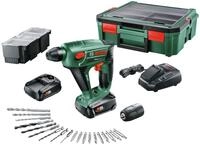 Bosch Home & Garden Akku-Bohrhammer Uneo Maxx + SystemBox, mit 2 Akkus und...