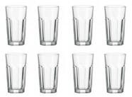 LEONARDO Tasse Rock Longdrinkbecher XL, Glas, 8-tlg., Glas, 540 ml (8er Pack)