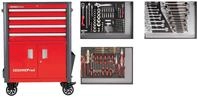 Gedore Red Werkzeugkoffer R22041004 Werkzeugsatz im Werkstattwagen WINGMAN rot