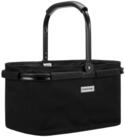 anndora Einkaufskorb mit stabilem Aluminiumrahmen, 22 l, Stoff durch Klettverschluss