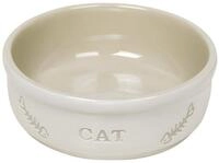 Nobby Futternapf Katzen Keramikschale Cat wei&szlig;/beige