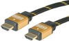 ROLINE GOLD HDMI High Speed Kabel mit Ethernet Audio- & Video-Kabel, HDMI Typ A