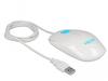 Delock Optische 3-Tasten LED Maus USB Typ-A weiß Maus