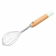 Dr. Oetker K&uuml;chenhelfer Schneebesen Retro mit Holzgriff Silber 27cm