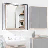 FACKELMANN Badezimmerspiegelschrank Finn Spiegelschrank 60cm - Anthrazit