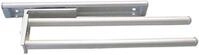 FACKELMANN Handtuchhalter ausziehbar, 2-armig Aluminium, Doppelhandtuchstange