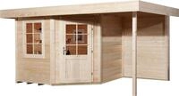 weka Gartenhaus Designhaus 213 Plus, BxT: 500x278 cm, (Set), mit Anbaudach und