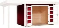weka Gartenhaus Designhaus 126 Plus, BxT: 500x316 cm, (Set), mit Anbaudach