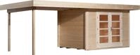 weka Gartenhaus Designhaus 126 Plus, BxT: 645x377 cm, (Set), mit Anbaudach