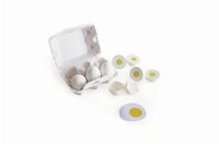 Hape Lernspielzeug Eierkarton, 6 teilig mit Eier und Spiegelei f&uuml;r Spielk&uuml;che