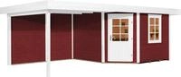 weka Gartenhaus Designhaus 213 Plus, BxT: 585x279 cm, (Set), mit Anbaudach und