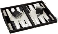 Philos Spiel Philos 1731 - Backgammon Filzinlet grau-wei&szlig;-schwarz, medium,...