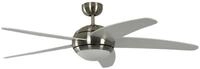 Pepeo Deckenventilator Deckenventilator Melton Nickel / Wei&szlig; mit Licht