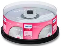Philips DVD-Rohling 25 Philips Rohlinge DVD-R 4,7GB 16x Spindel