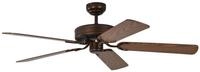 Pepeo Deckenventilator Deckenventilator Potkuri Bronze / Eiche, Mit Zugschnur
