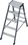 KRAUSE Doppelleiter SePro D, Alu eloxiert, 2x5 Stufen, Arbeitsh&ouml;e ca. 263 cm