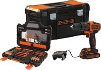 Black + Decker Akku-Schlagbohrschrauber Akku-Schlagbohrschrauber inkl. 104tlg.