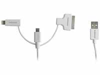 hähnel 3-in-1 Ladekabel, Micro-USB, Apple Lighning und USB-Kabel