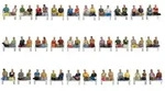 NOCH Modelleisenbahn-Figur H0 Mega-Spar-Set "Sitzende Passagiere" 0016072, ohne