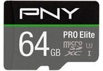 PNY PRO Elite Speicherkarte (64 GB, UHS Class 3, 100 MB/s Lesegeschwindigkeit)