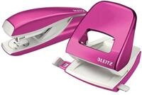 LEITZ Tischaufsatz Locher NeXXt 5008 und Heftger&auml;t NeXXt 5502 im Set pink...