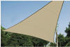 PEREL Sonnensegel, dreieckig Dreieck-Segel wasserdurchlässig für Terrasse...
