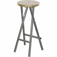 Fun Star Barhocker Barhocker, klappbar Stahlgestell, Sitzfl&auml;che aus Kiefernholz,