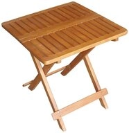 Harms Import Gartentisch, Au&szlig;en Bistro Tisch Holz Akazie ge&ouml;lt braun Garten...