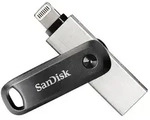 Sandisk iXpand Go iPhone-Speichererweiterung 256GB USB-Stick silberfarben