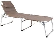 LEX Gartenliege XXL Sonnenliege Dreibeinliege Gartenliege Taupe gepolstert