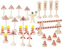 goki Spiel-Verkehrszeichen Verkehrszeichen-Set aus Holz - 29-teilig (29-tlg)