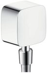 hansgrohe Wandanschlussbogen FixFit, Wandanschluss mit R&uuml;ckflussverhinderer und