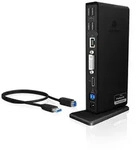 ICY BOX IB-DK2241AC - Dockingstation - USB - DVI, HDMI Smartphone-Ladeger&auml;t
