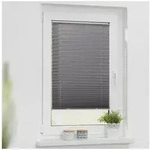 Roomy Plissee Plissee Haftfix, ohne Bohren, Saugnapf grau 80 cm