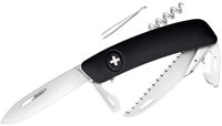 SWIZA Taschenmesser Taschenmesser schwarzer Anti-Rutsch-Griff S&auml;ge und weitere...