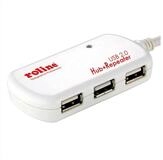 ROLINE USB 2.0 4-Port Hub mit Repeater Computer-Adapter USB 2.0 Typ A M&auml;nnlich